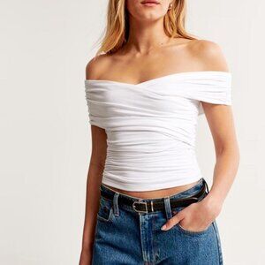 Abercrombie and Fitch Off the Shoulder Top in White size S